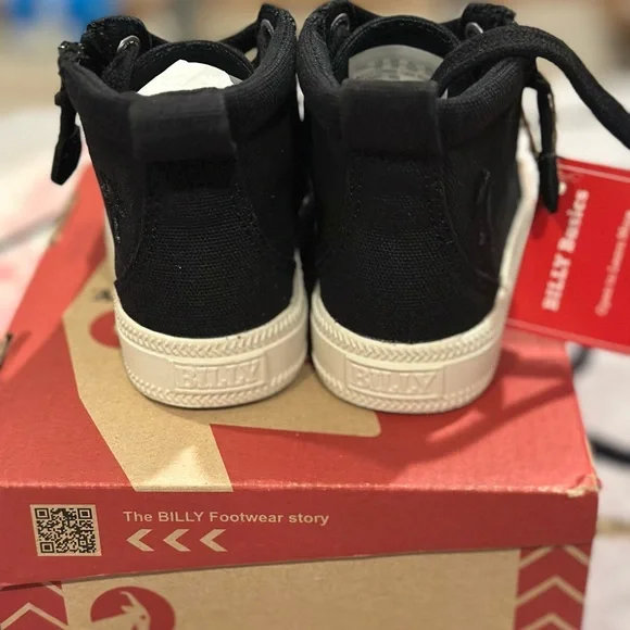 Billy Kids Black High-Top Sneakers - Picture 4 of 7